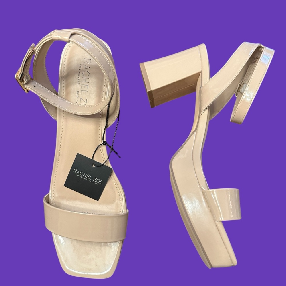 NWT Rachel Zoe Nude Skin-Tone Tan Platform Sandals - Size 10 - New With Tag